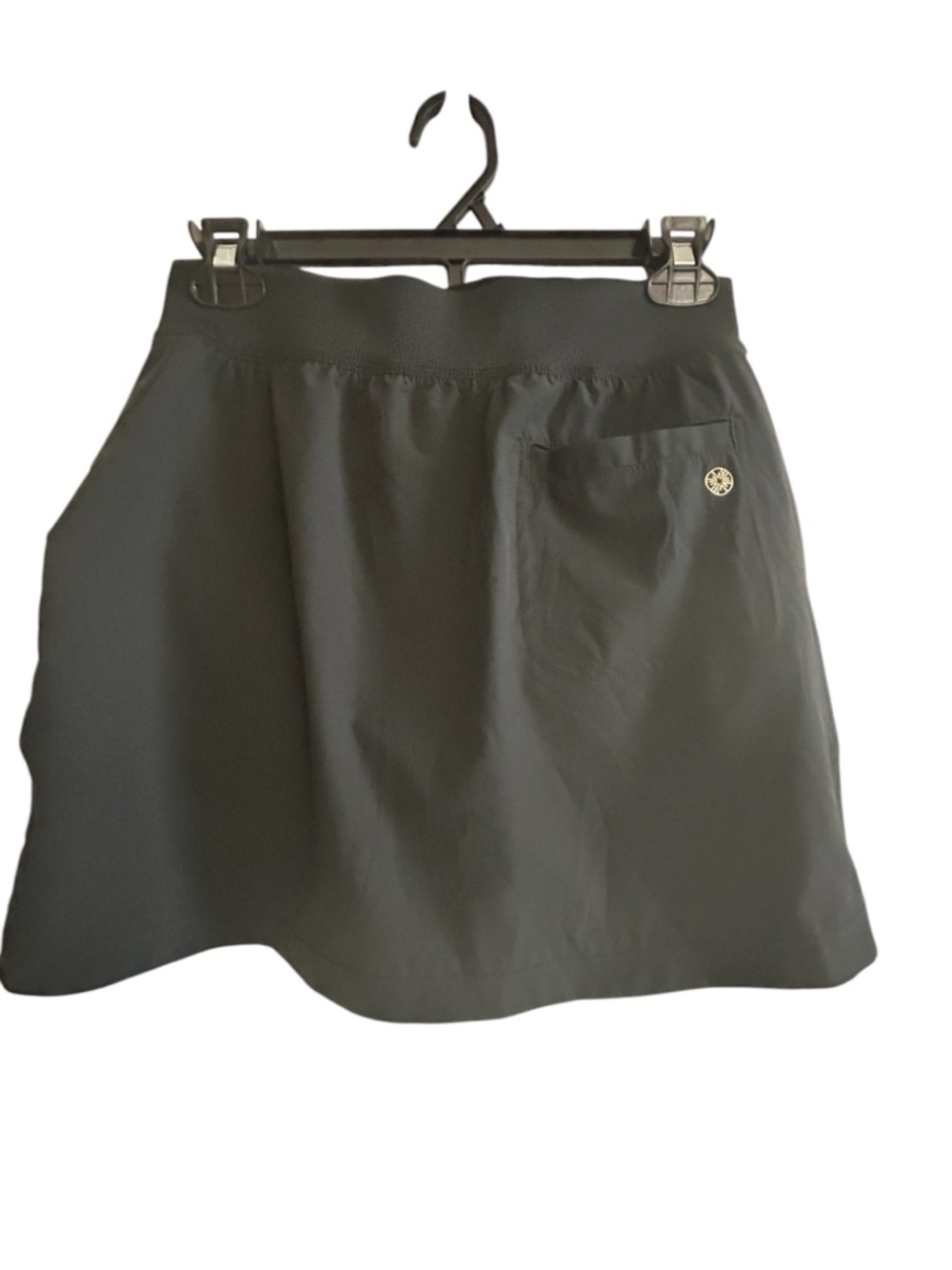 Lilly Pulitzer Black Athletic Skort with Gold Zipper Accents Size XS - Picture 2 of 3